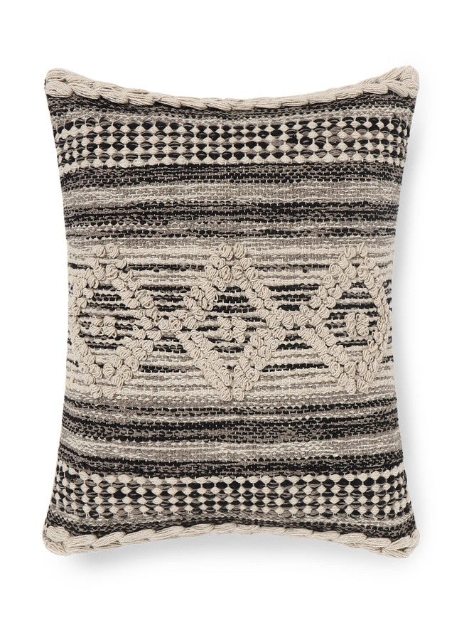 Red Earth REDEARTH · Textured Throw Pillow Cushion Covers-Woven Tufted Decorative Farmhouse Cases Set for Couch, Sofa, Bed, Chair, Dining, Patio, Outdoor; 100% Cotton (18"x18", Diamond Virgule) Pack of 2 - Image 3